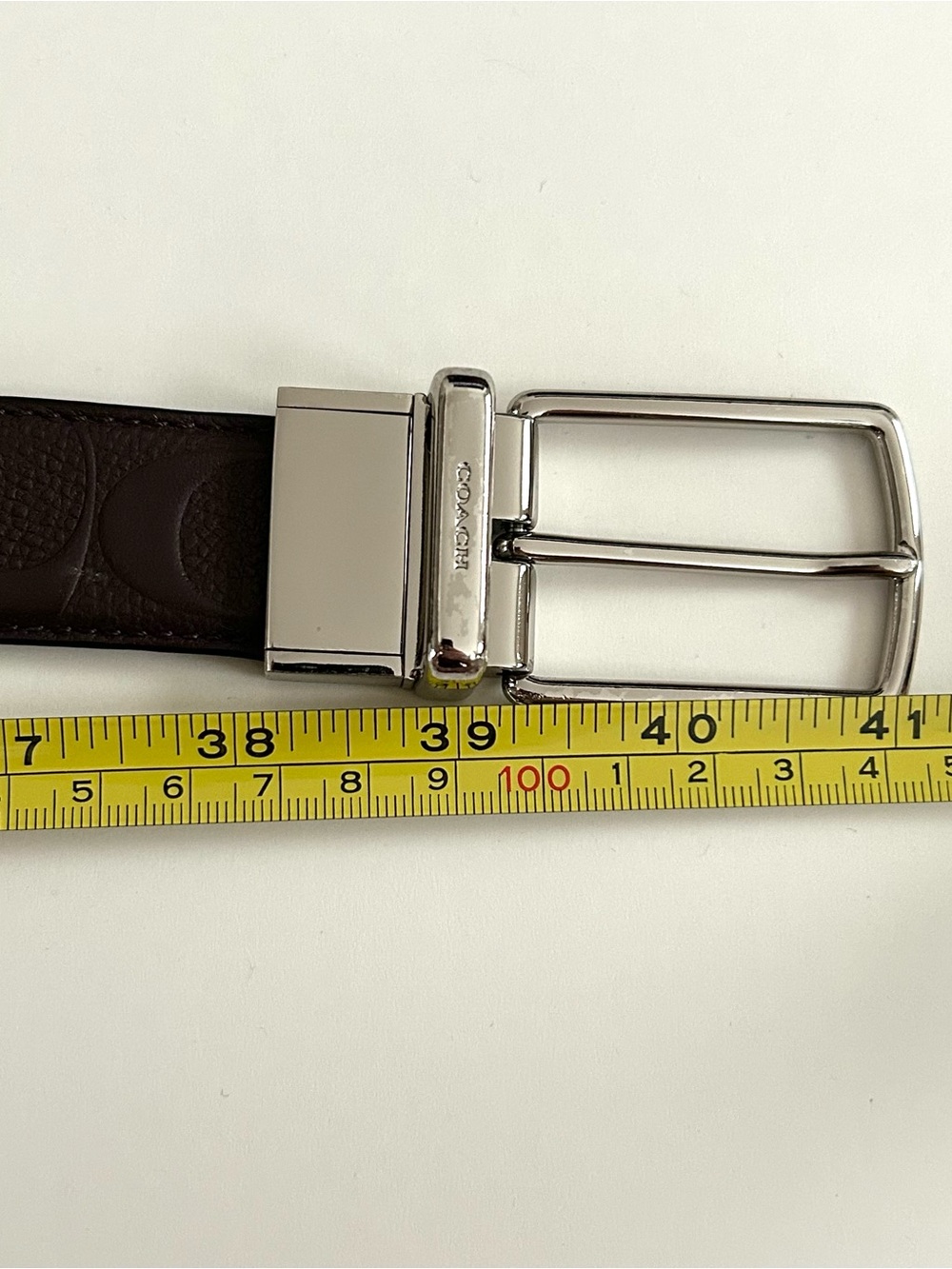 Coach Reversible Belt - Size 38 - Embossed Logo - Mens - Picture 8 of 10